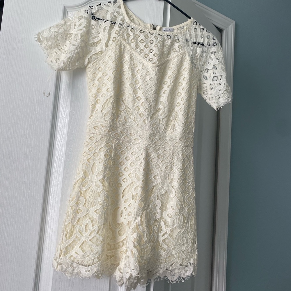 cream/white romper